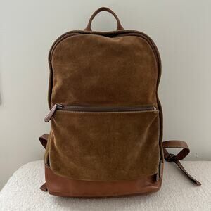FRYE Chris Suede Leather Backpack Sand
